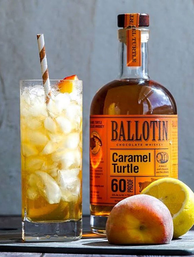 Ballotin Caramel Turtle Spiked Tea Ballotin Whiskey